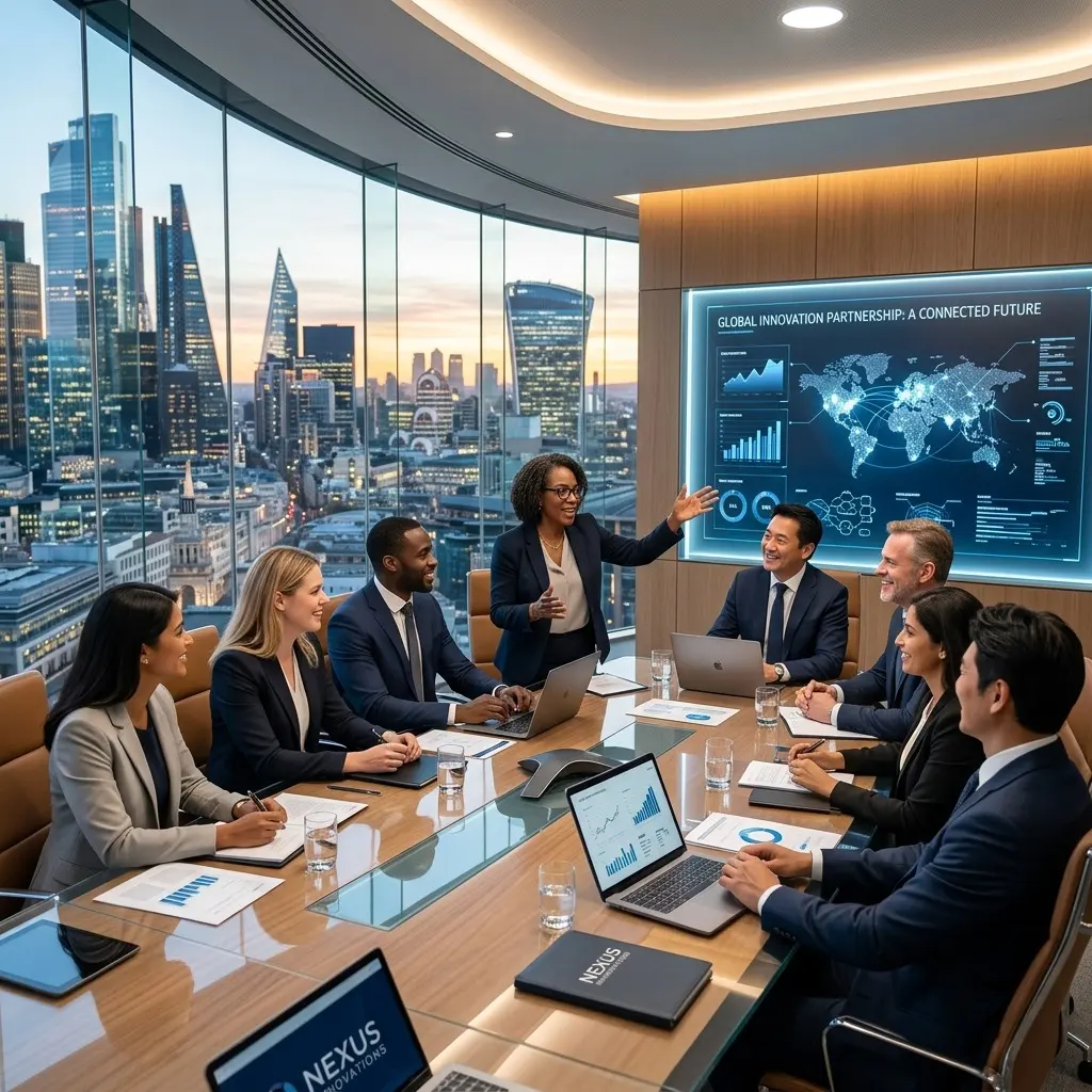 Diverse team celebrating partnership